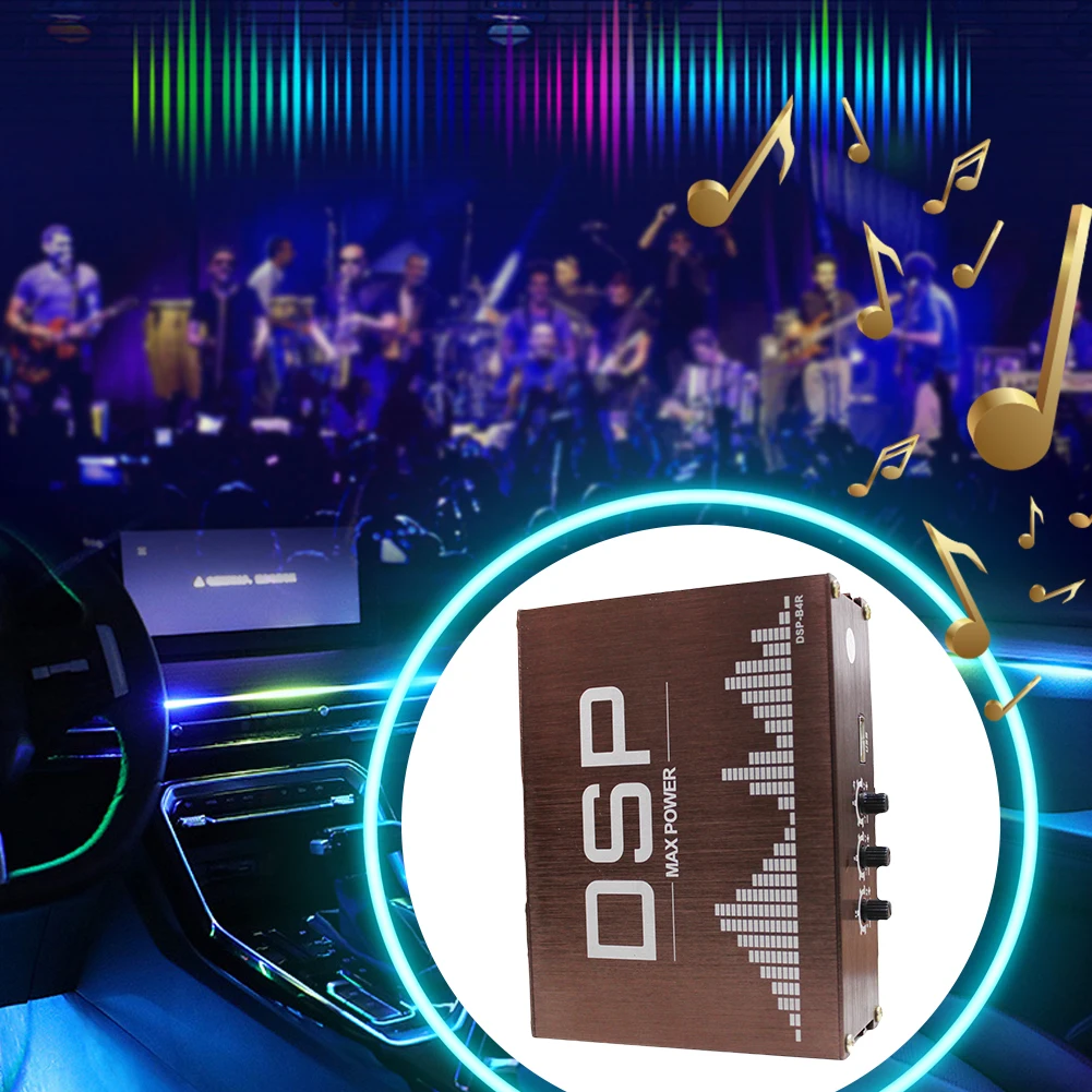 

4x50W Car DSP Digital Audio Processor Support APP Control Audio Digital Sound Processor Car DSP Amplifier for Cars