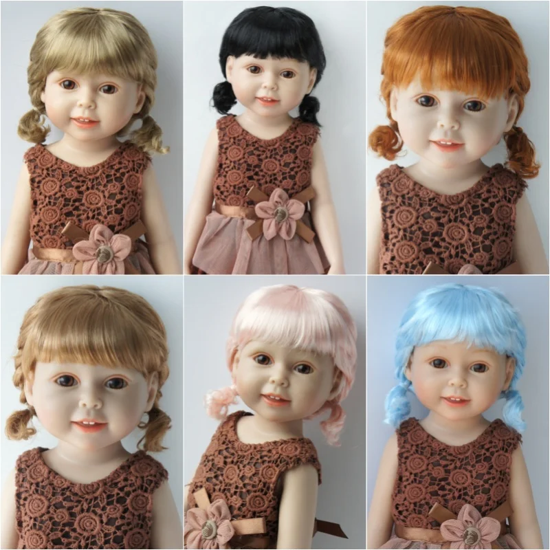 Fujusuns 인형 액세서리, JD571, 11-12 인치, 28-30cm, 스마트 곱슬 머리띠, 짧은 안나 합성 모헤어, BJD 인형 가발