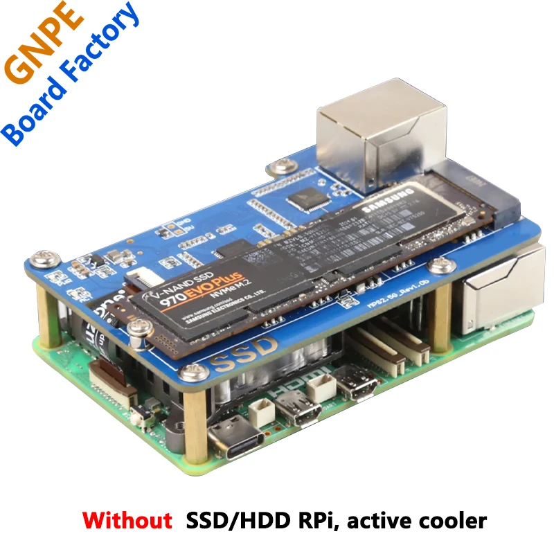 Topi Ethernet Raspberry PI, 5 MPS2.5G PCIE ke NVME SSD + 2.5G 2242 2280