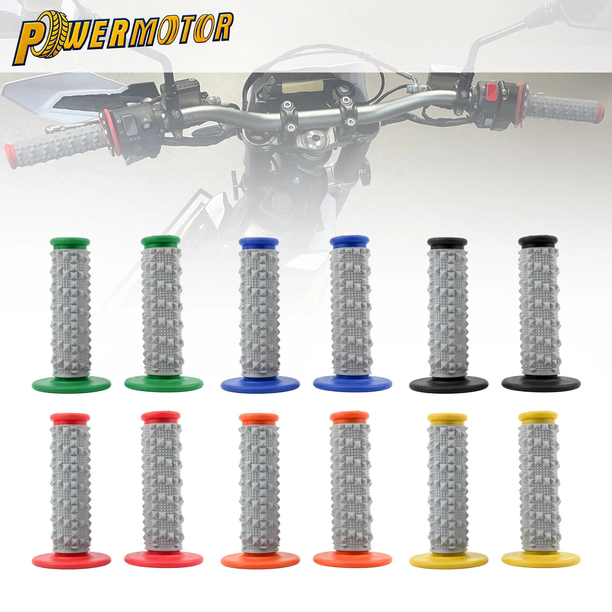 

Universal Motorcycle 7/8" 22mm Handlebar Grip Large Particles Gel Anti-slip Rubber Handle For KTM Honda Kawasaki Yamaha Suzuki