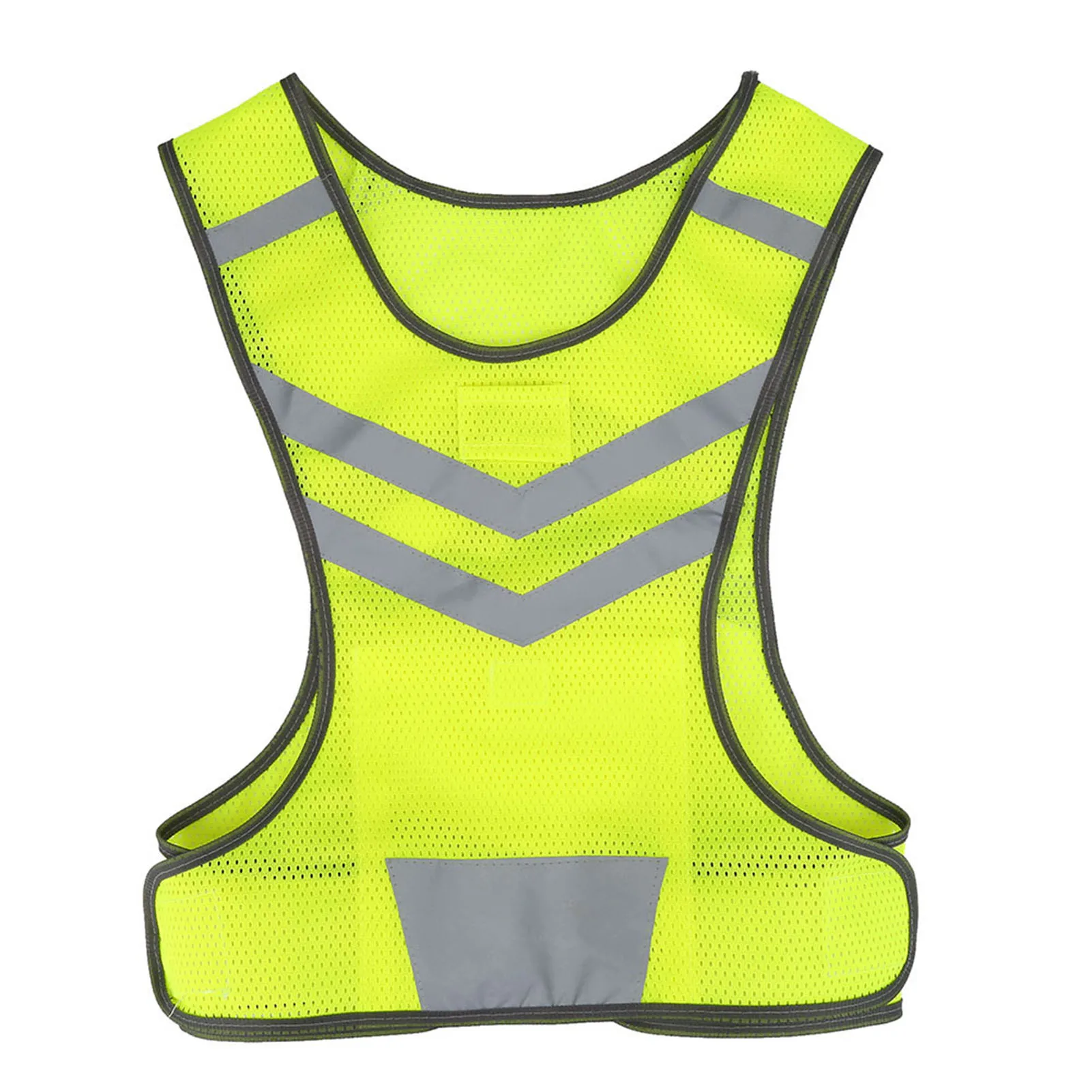 Fluorescent Yellow Reflective Safety Vest with Adjustable Waist, High Visibility for Running, Cycling, Hiking, Ultralight Breath