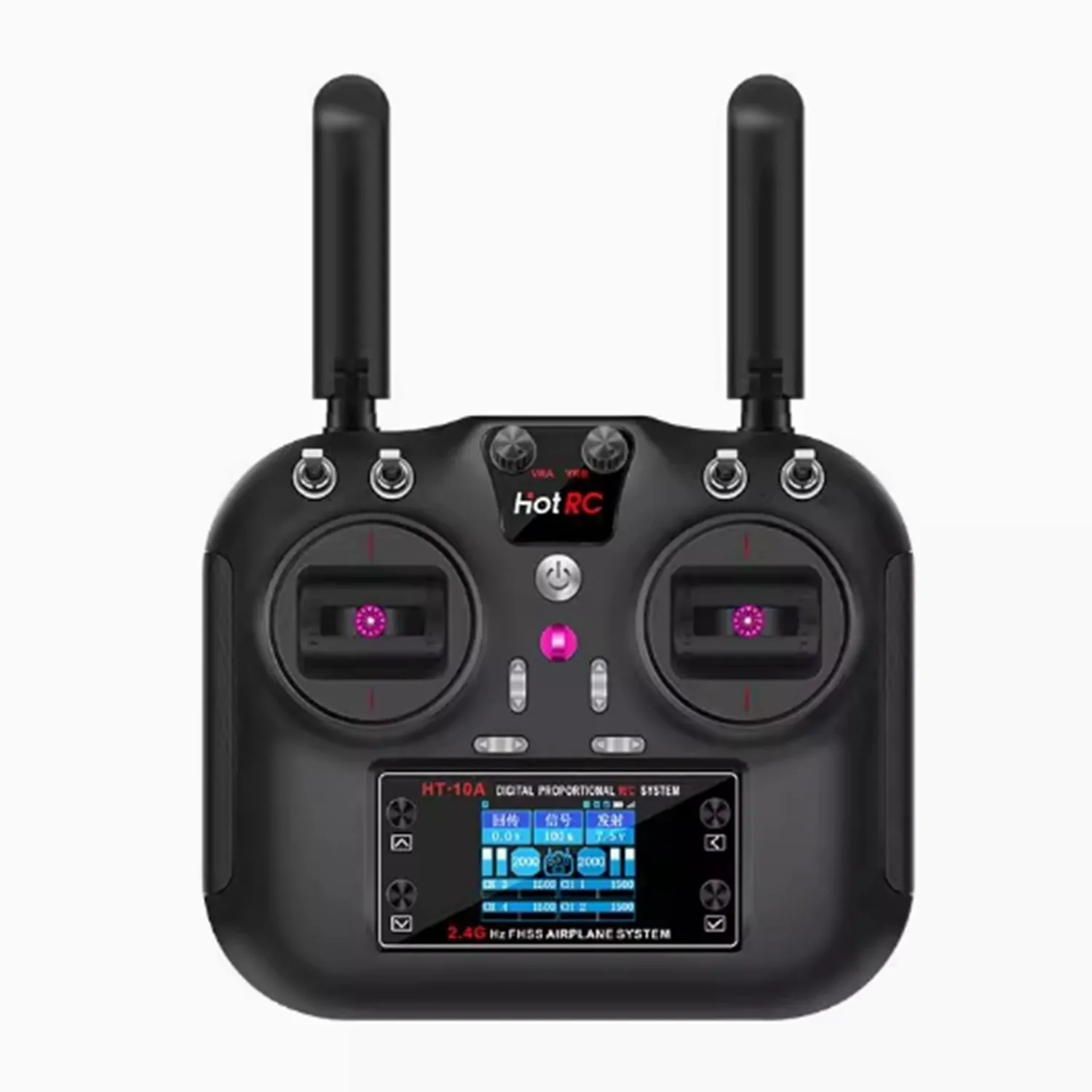 Rc hotrc HT-10A transmissor de controle remoto 2.4g 10ch com receptor de caixa F-10A para tanque de navio de carro de aeronave rc