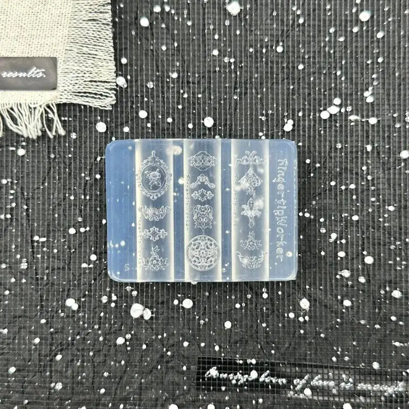 사랑스러운 꽃 무늬 3D 실리콘 네일 조각 금형, 복고풍 중국 매듭 테마의 DIY 매니큐어 도구