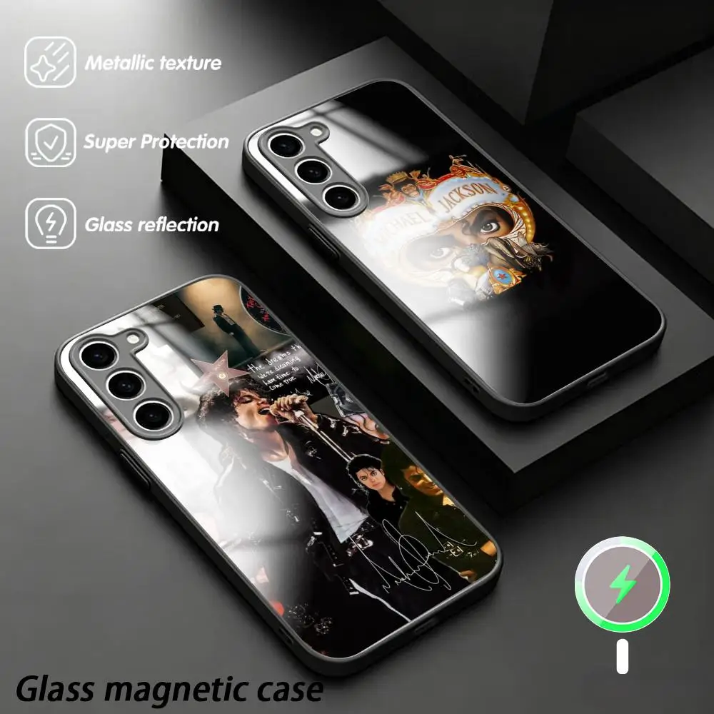 Dance King Michael Jackson pattern Phone Case For Samsung S26 S25 S24 S23 S22 S21 Plus Ultra Fold A Glass Magnetic Case