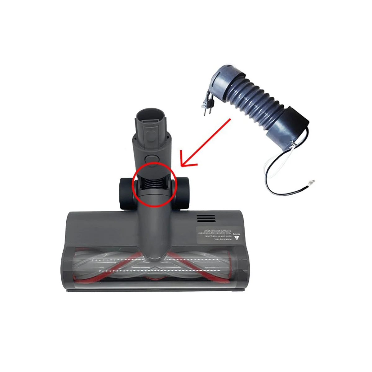 A07G-For V12 V12Pro T10 T20 T30 T30 مكنسة كهربائية فرشاة الأرضية إصلاح استبدال ملحق فرشاة الأرضية خرطوم أسود