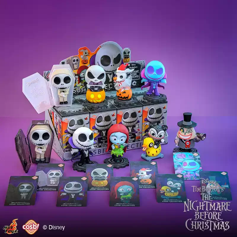 Hot Toy Disney Anime The Nightmare Before Christmas Blind Box Jack Skellington Skull Desktop Ornament Doll Halloween Gift Toy