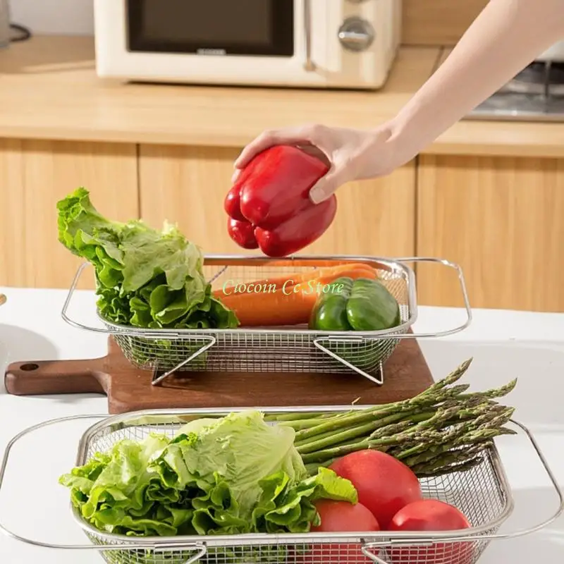 X90F Set Of 3 flexible Dish Rack For Kitchen Sink Strong Metal Frame Easy To Maintain