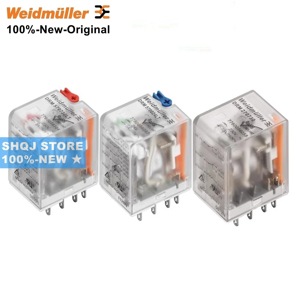 Weidmuller 100%-NEW 1PCS DRM270024LT DRM270730LT DRM570024LT DRM570730LT 24VDC 230VAC 10A  Original relay