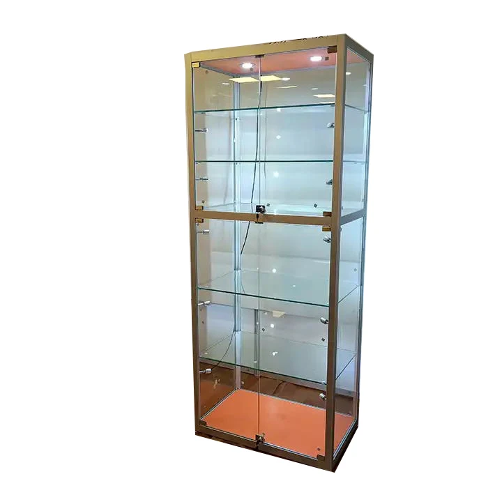 Custom.Orange Sieraden Glazen Display Rack & Display Glazen Planken vitrine Sigaar Vitrinekast