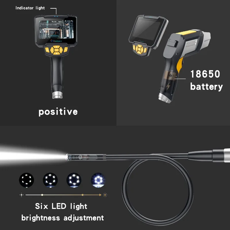New product 2 million inskam112 1080P industrial screen endoscope high definition car repair snake tube endoscope