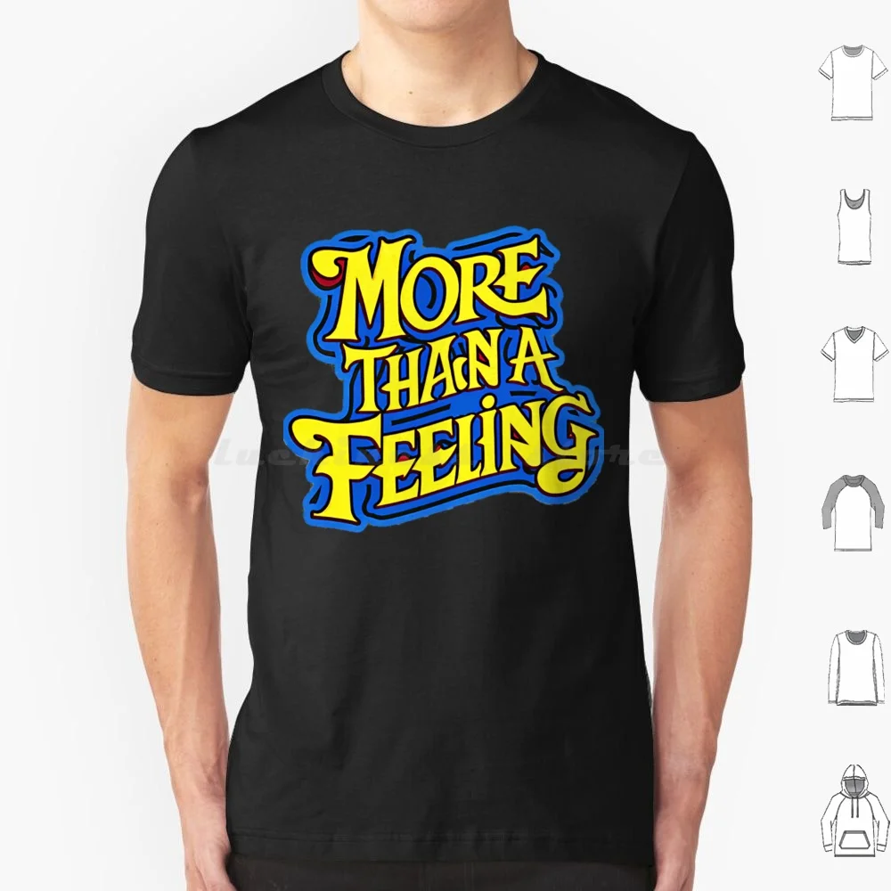 More Than A Feeling-Song Title T Shirt 6xl Cotton Cool Tee Boston The Band Boston Song Lyrics Typography The Band Boston Music
