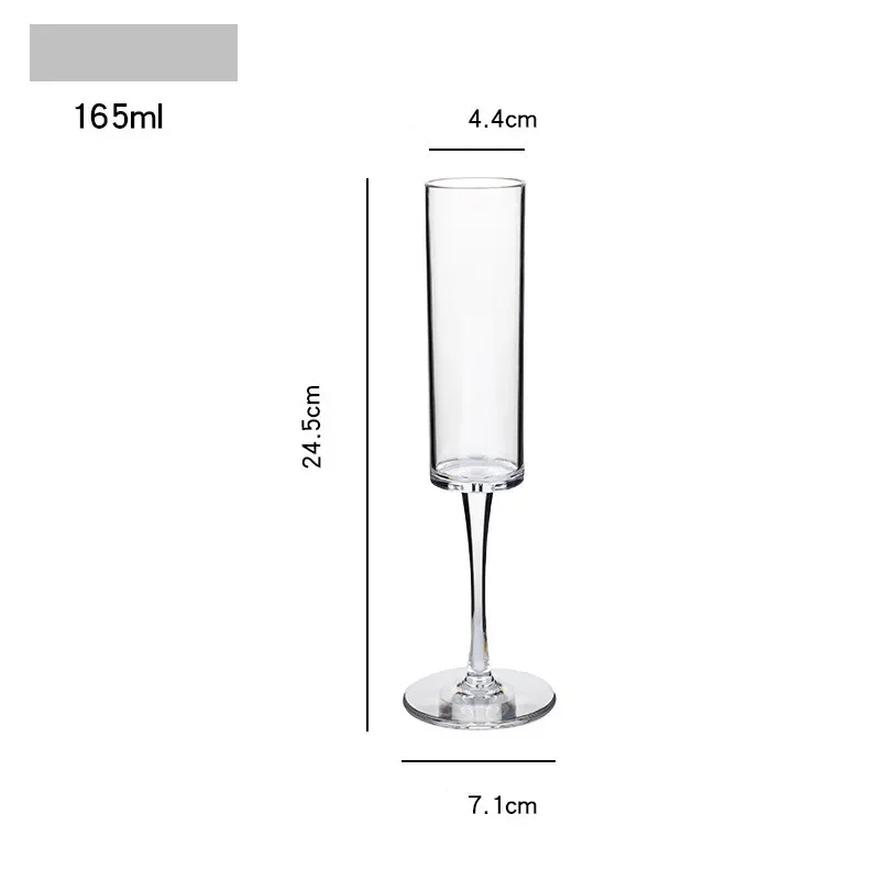 1-2PCS 180ml  Beer Mug Graduated Cylinder Pilsner Glass Tall Big Champagne Flute Restaurant Craft Brew Stout Cocktail Cup