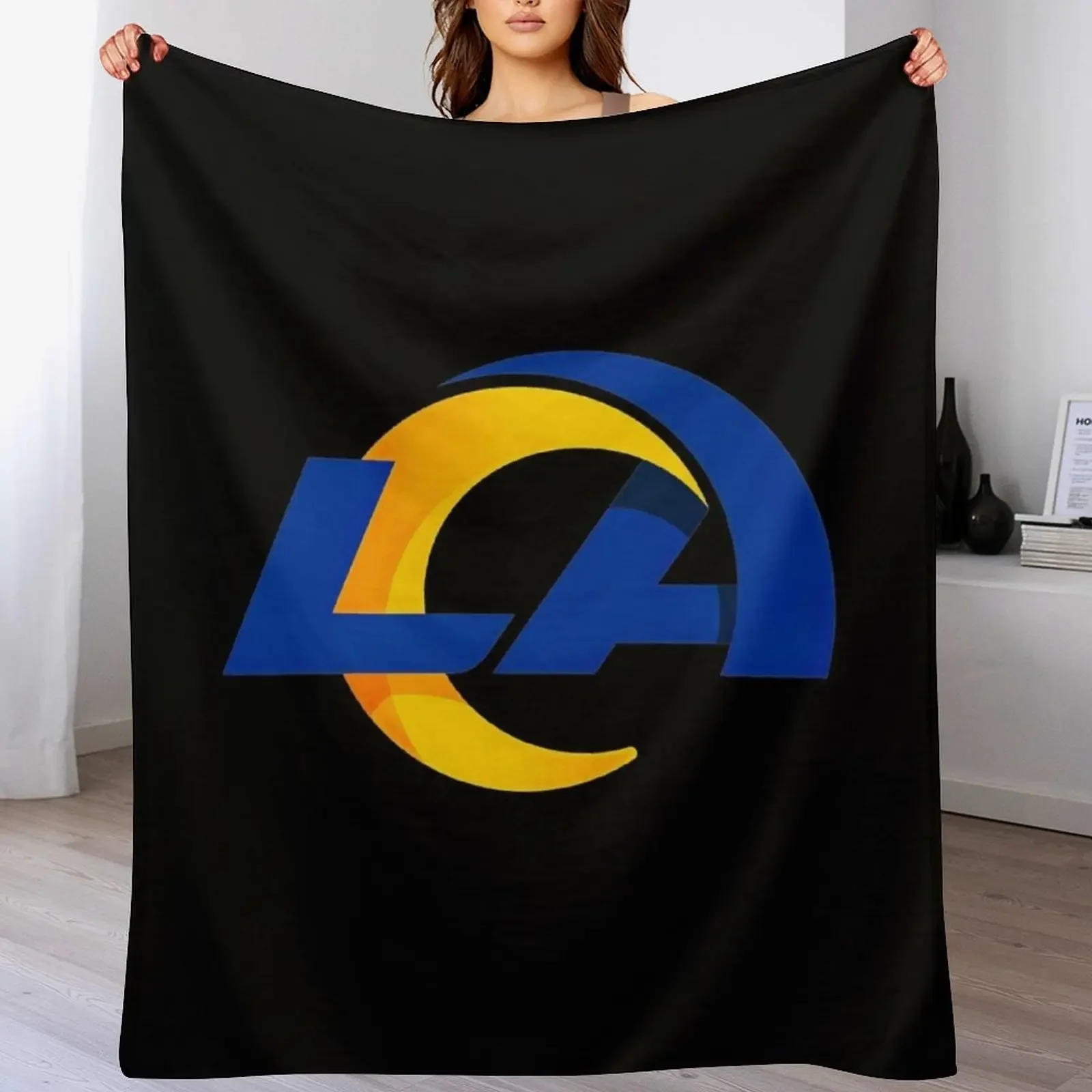 

Retro Sport - Rams Throw Blanket Blankets For Sofas Bed covers Warm sofa bed Blankets