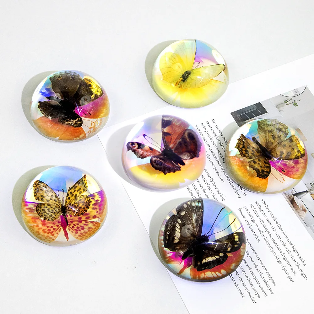 

Transparent Butterfly Specimen Real Butterfly Amber Resin Crafts Home Office Desktop Decor Collection Gift