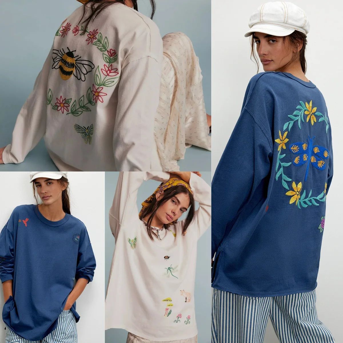 Nuovo Pull Automne Femme Pull Hiver Femme Moda Stampata a maniche lunghe Girocollo Allentato Versatile Pullover Top Abbigliamento Donna