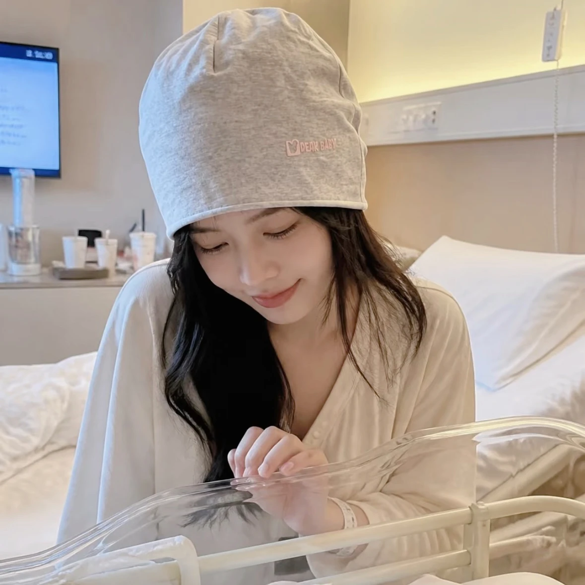 Postpartum Cap Pure Cotton Thin Spring Summer Breathable Moisture Absorbent Head Protector Sleep Cap Large Head Circumference