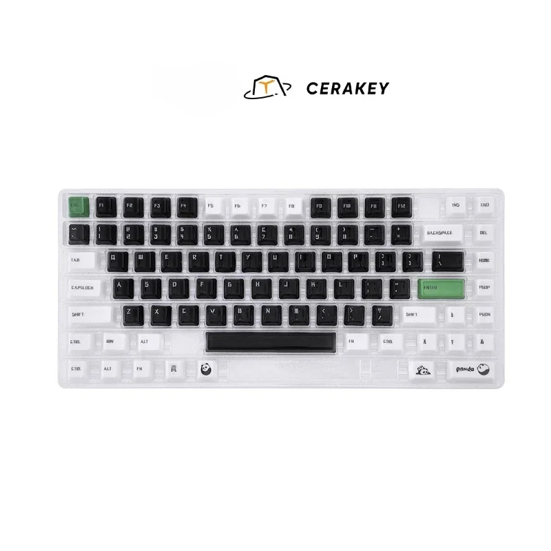 Panda Ceramic Keycaps Set 89 keys Personalized Character  Customization HIFI Sound Adaptation For 65/75 KeyBoard Keycaps