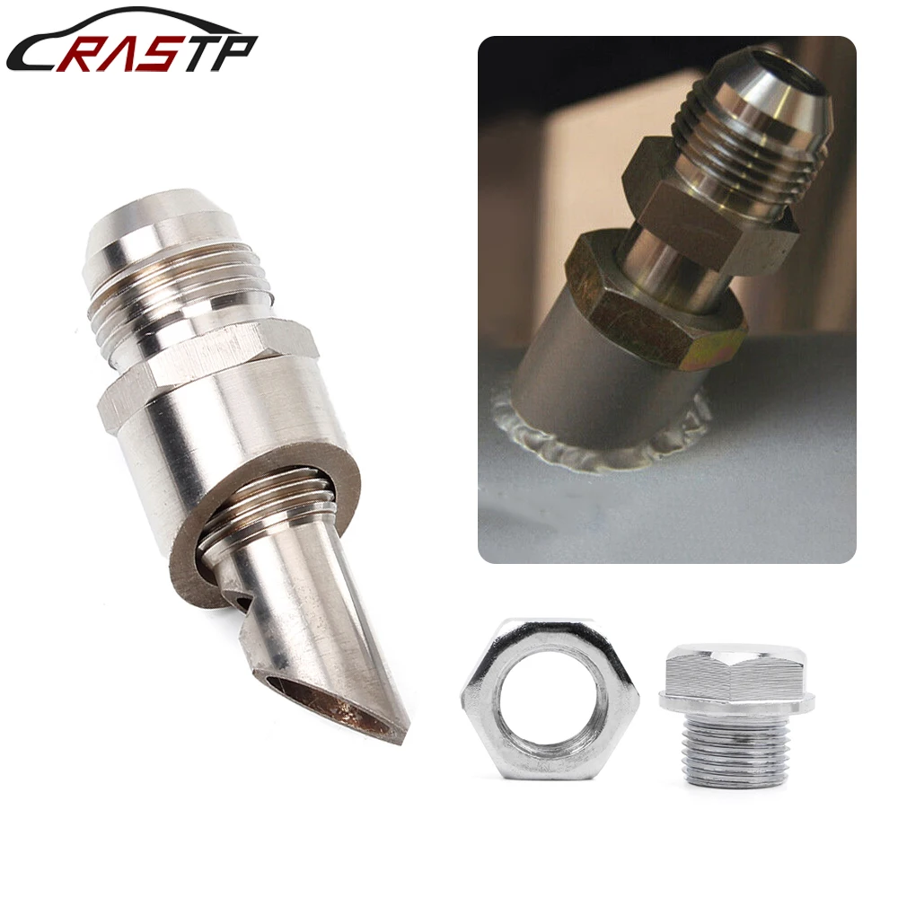 RASTP-New E-VAC Scavenger Kit Stainless Steel Exhaust Vacuum Kit Catch Can Vent With T304 SS E-VAC fitting M18x1.5 RS-CR1019