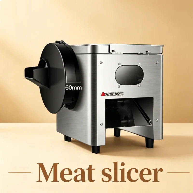 Automatic electric chicken strip slicer and meat slicer block 220V