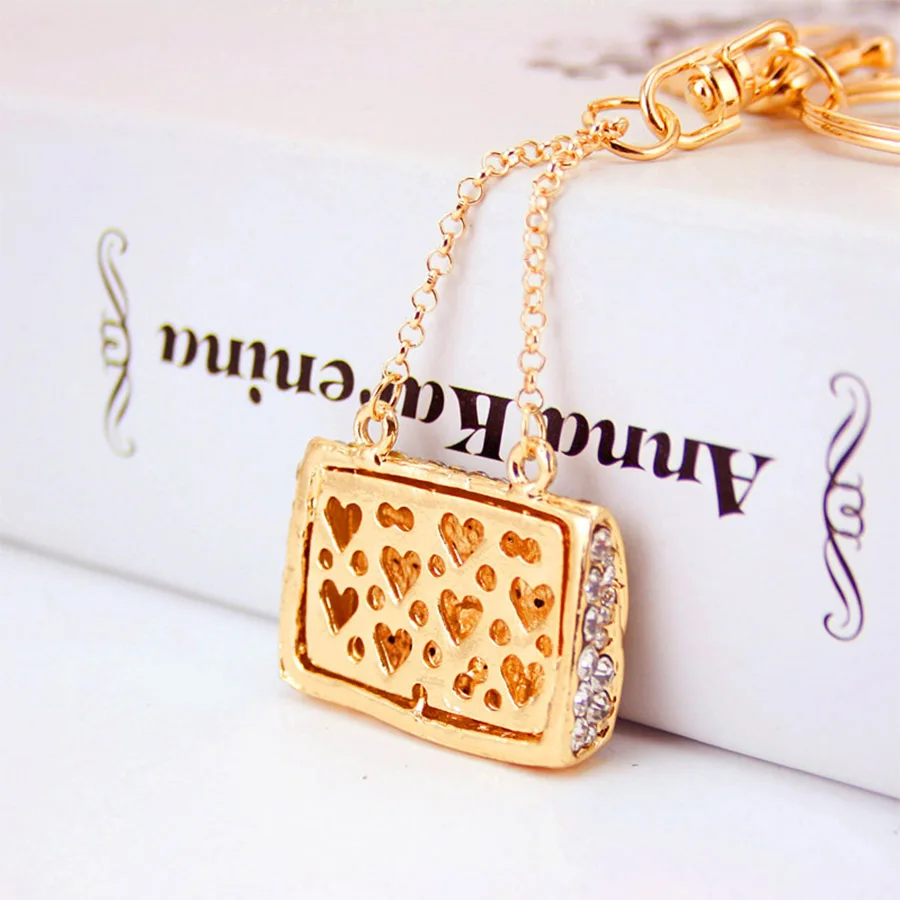 A Chain Bag with Rhinestones, Car Keychain Ring, Gift Bag Clasp, Pendant for Girlfriend, Boyfriend, Women, Men, Friends, Lovers, Colleagues, Classmates