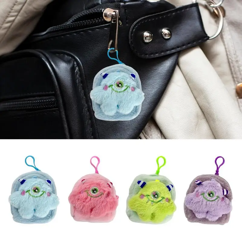 Cute Cartoon Coin Purse Children's Cartoon Wallet Keychain Plush Coin Bag With Vivid Details For Everyday Use Graduations And