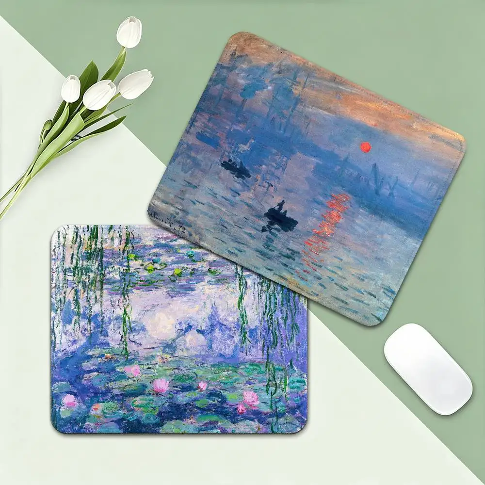 Water Lilies Claude Monet Fine Art DIY Cabinet Gaming Computer Laptop Desk Mat Mouse Pad Mouse Mat Notbook Desktop Mat