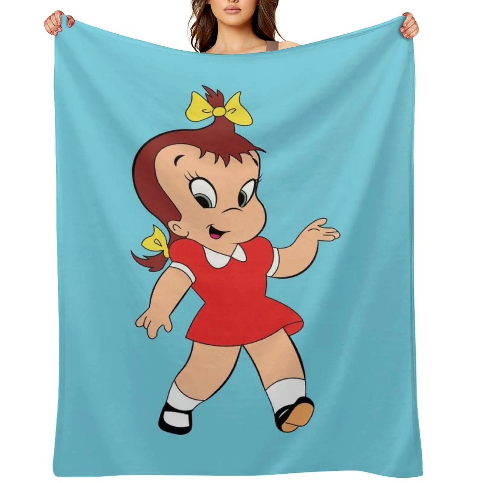 

Little Audrey cartoon Throw Blanket Luxury Brand blankets ands Luxury Thicken Decorative Sofas Blankets