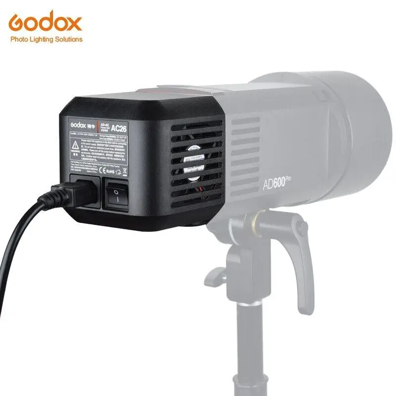 

Godox AC26 AC Power Unit Source Adapter With Cable For AD600PRO Outdoor Flash