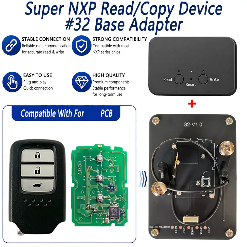 For Key All NXP Smart Keys Clones 4 Tokens & Unlimited Version Super NXP Killer Read Copy Device With Adapter Base