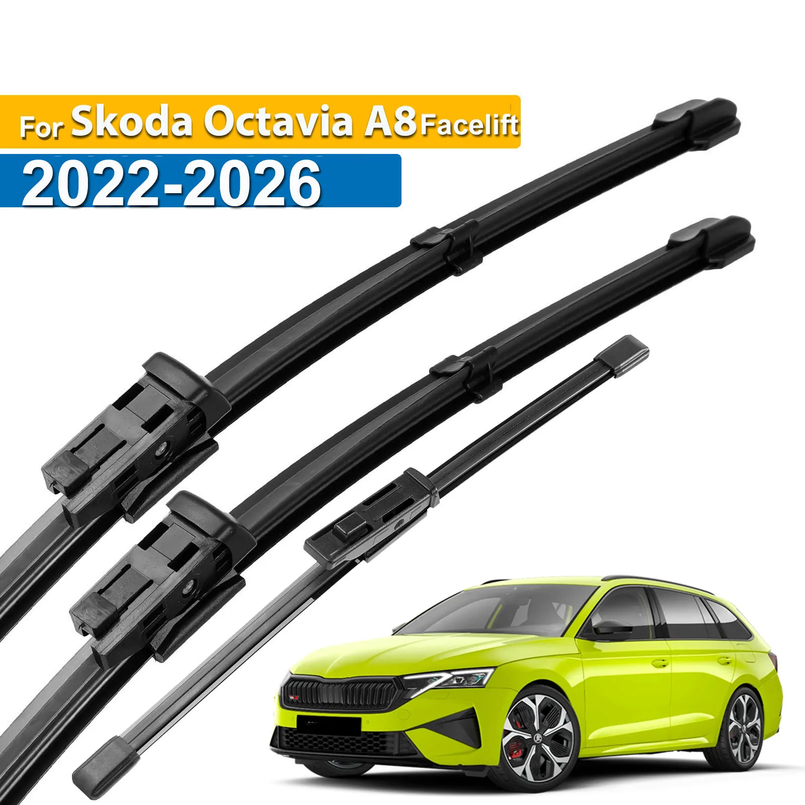 Erick\'s Wiper Front & Rear Wiper Blades Set For Skoda Octavia NX A8 Estate 2022 - 2026 Windscreen Windshield Window 26\