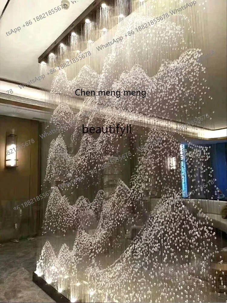 ss7486 Hotel Lobby Sales Office Entrance Chandelier Personalized Creative High Mountain and Flowing Water Screen Lamp