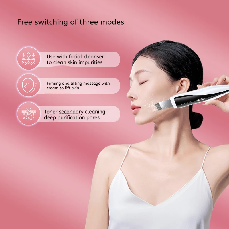 スマートライブラリー ランソン M323 ビューティスクレーパーマシン 黒ずみ除去 フェイシャルクレンジングデバイス 角質除去 超音波スパチュラ