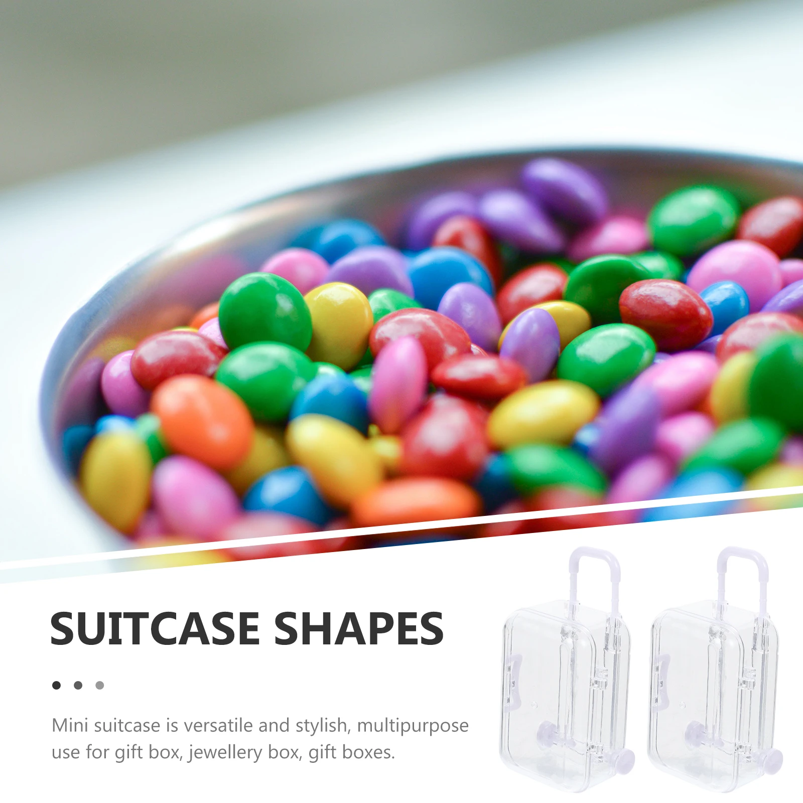 12pcs Mini Suitcase Candy Boxes Transparent White Small Size Gift Packing Dessert Pastry Wedding Favor Travel Themed Party - Image 6