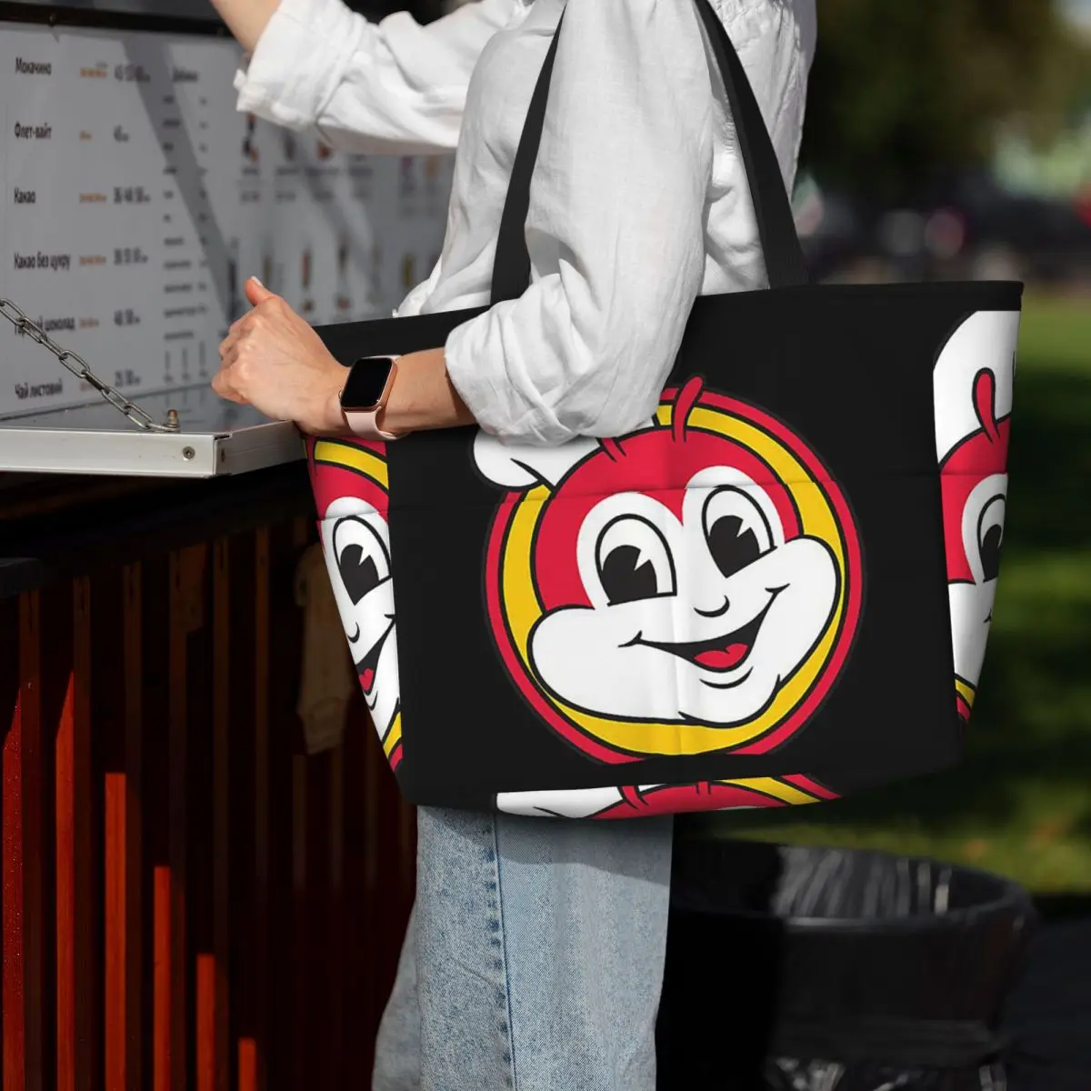 

Jollibee Beach Tote Bag Sport Gym Yoga Duffle Large Tote Bag Women Travel Bag Fitness bag