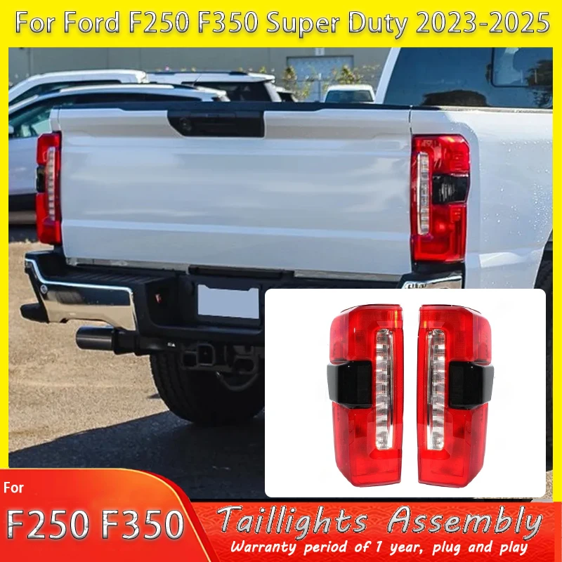 LED TailLight For Ford F250 F350 Super Duty 2023-2025 Right Tail Light Assembly RH With Blind Spot Monitor System Passenger Side