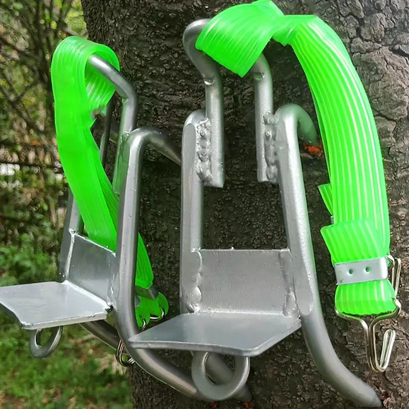 A98U Pole Climbing Spikes Non-Slip Tree Climbing Spurs Tree Climbing Tool Kit for Hunting Observation Picking Fruit Coconut