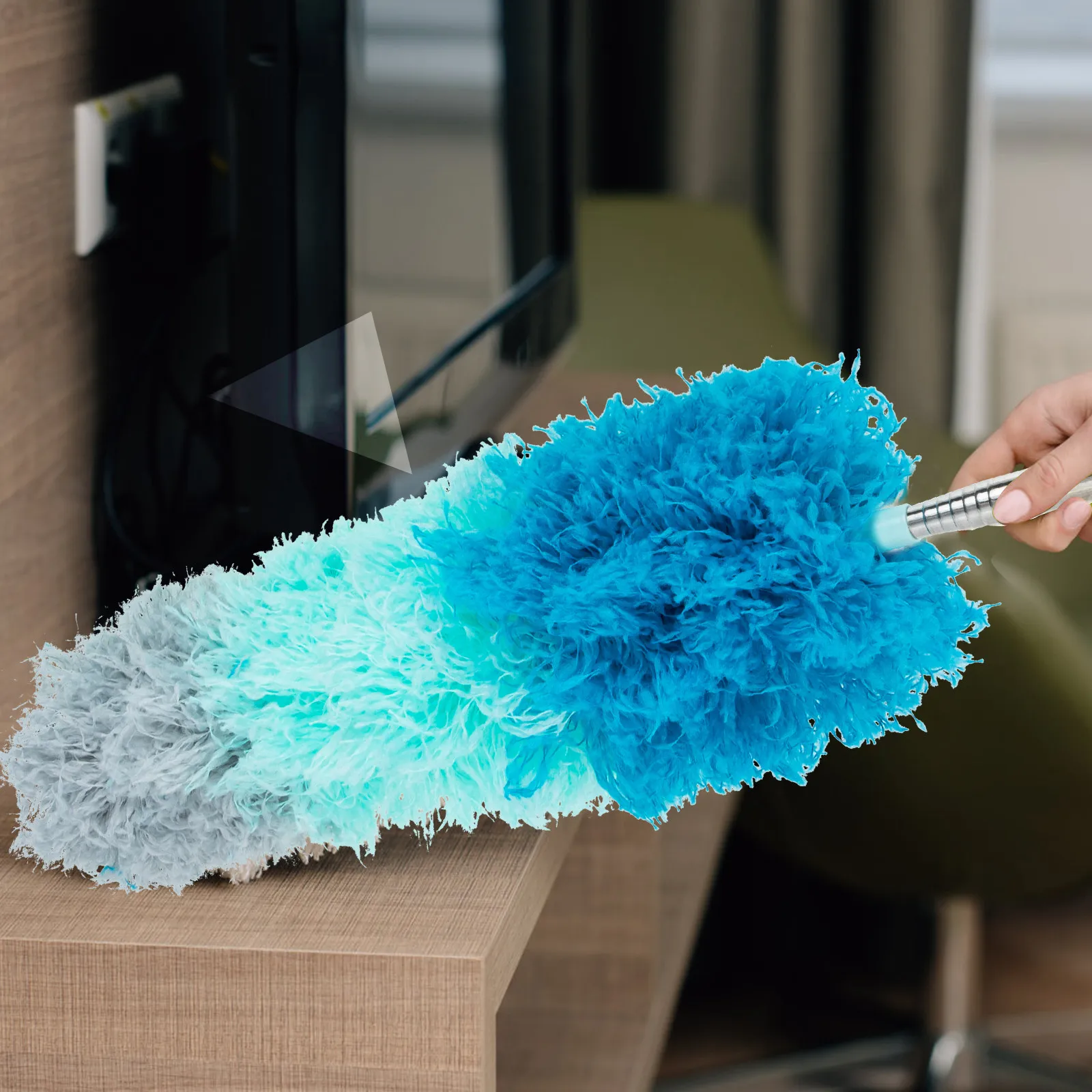 

1Set Premium Chenille Telescopic Duster Extension Pole for Ceiling Fans Mirrors Glass TV Cleaning Home Dust Remover Dusting