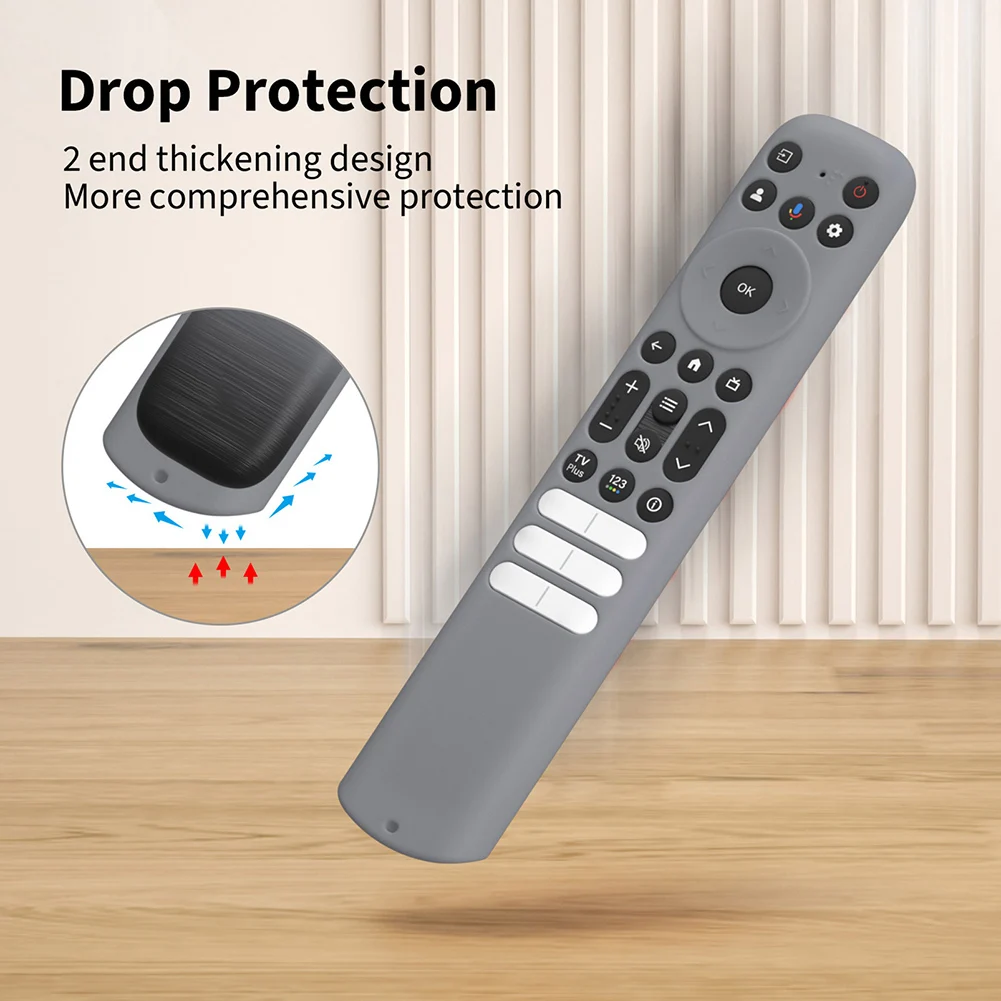 Silicone Cover with Lanyard Protective Cover Shell Shockproof Television Remote Cover for TCL RC813 RC902V RC923 Remote Control