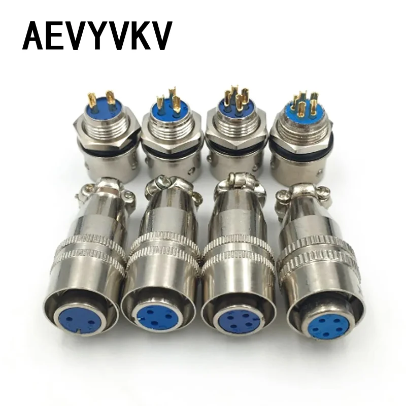 XS8 XS9 XS10 XS12 Aviation Connector Circular Quick Connector 2P 3P 4P 5P 6P Gold Plated Contact Male and Female Plug Socket