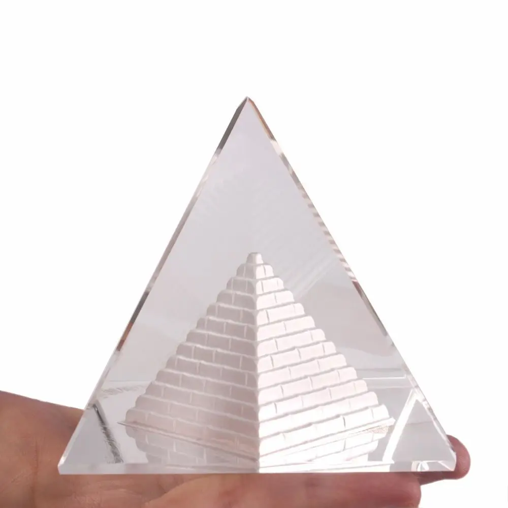 Ancient Building Model Reiki Chakra Healing Home Decoration 3D Egypt Crystal Pyramid Egypt Pyramid Stereo Pyramid Pyramid Decor