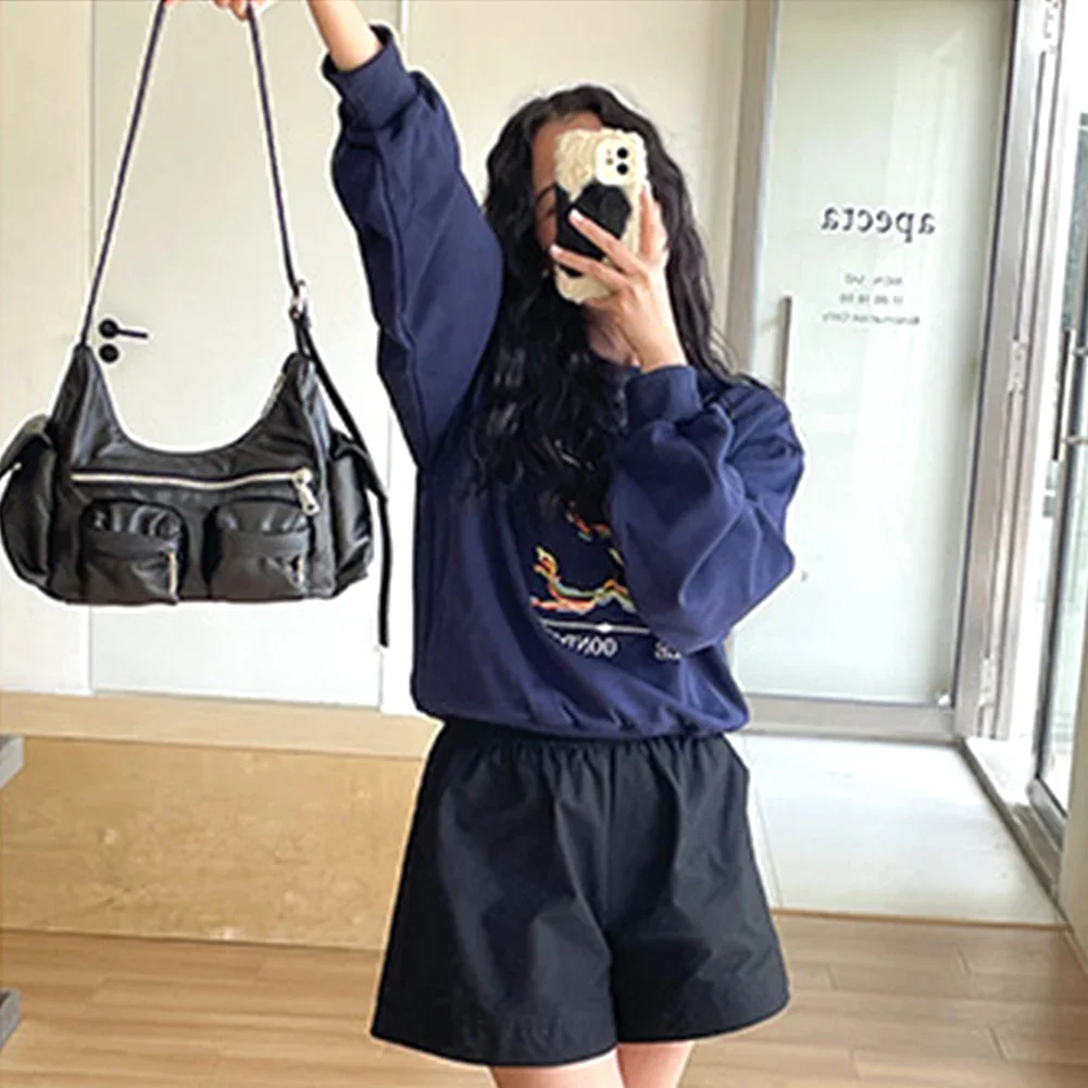 

Women Retro Shoulder Bag Soft Leather Tote Handbag Large Capacity PU Satchel Sling Bag Crossbody Hobo Bag Girl Stylish Purse