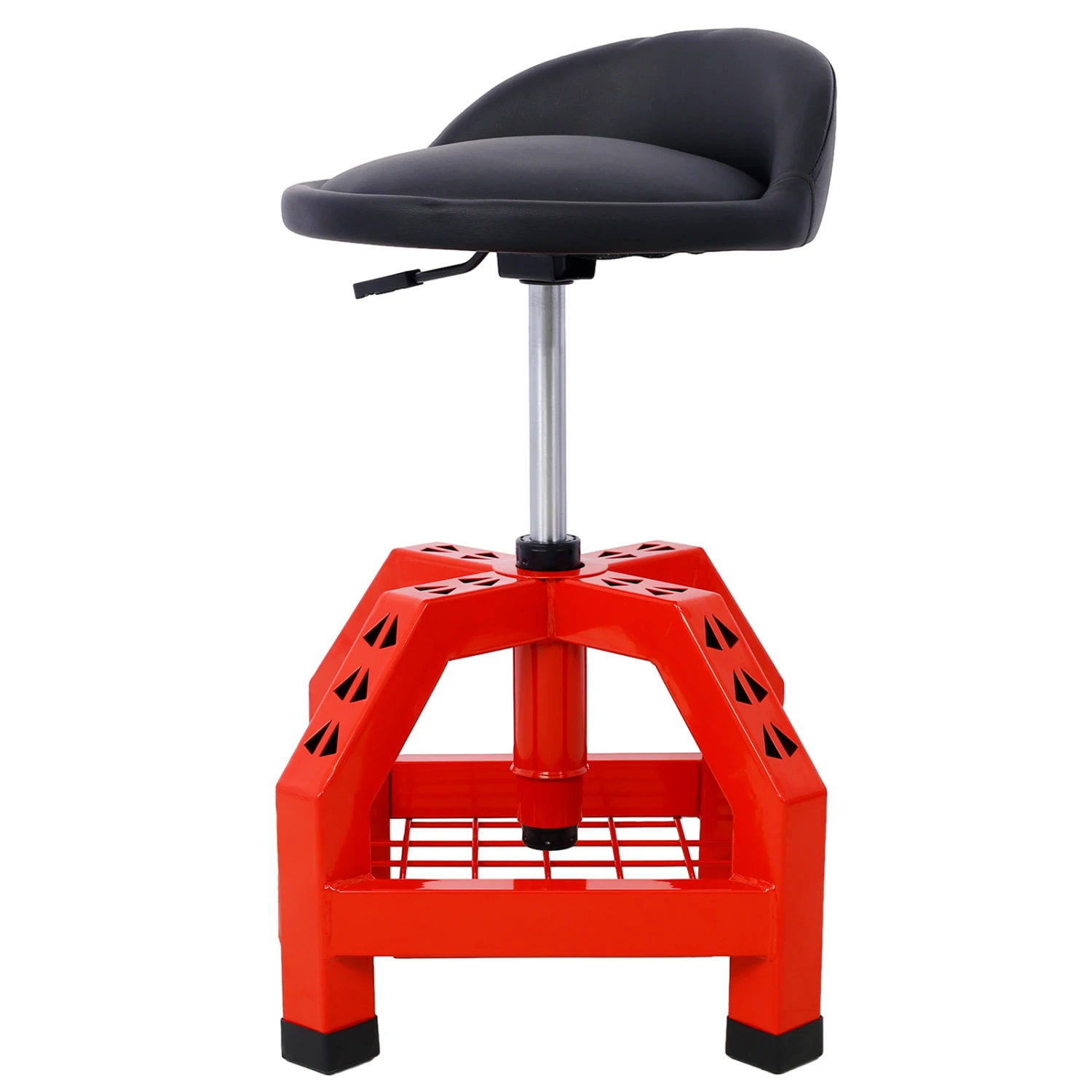 Pneumatic Swivel Stool Mechanics Rolling Creeper Seat Heavy Duty Shop Stool Red