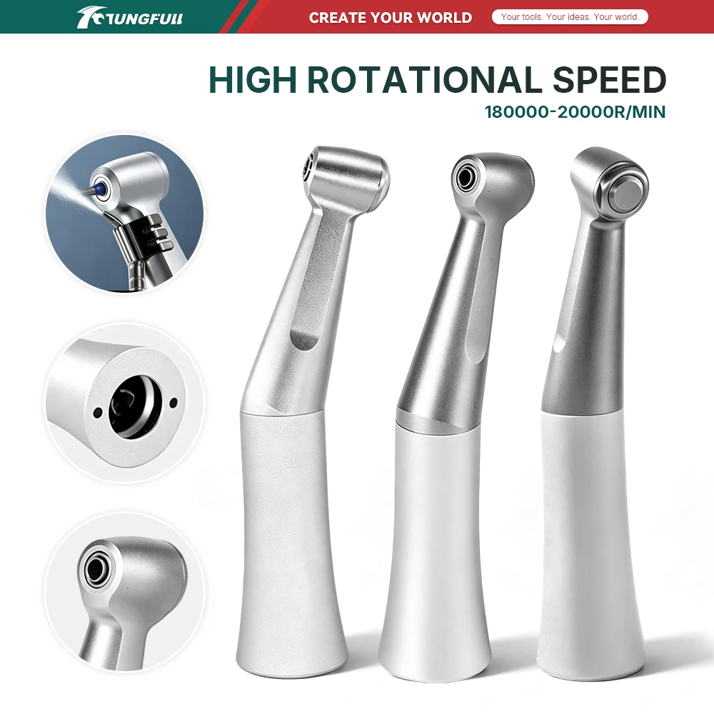 FX Stainless Steel Contra Angle External Water Channel Low Speed Polishing Head For Lab Grinding Polishing Processing Accessory