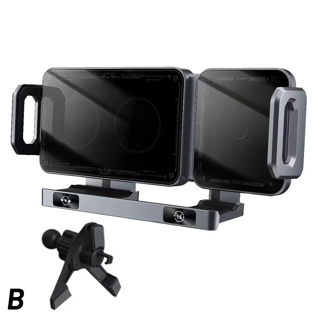 Car Mounted Rotating Folding Screen Phone Holder Screen Navigation Universal Auto Fixed Extendable Dashboard Bracket Holder L6S1