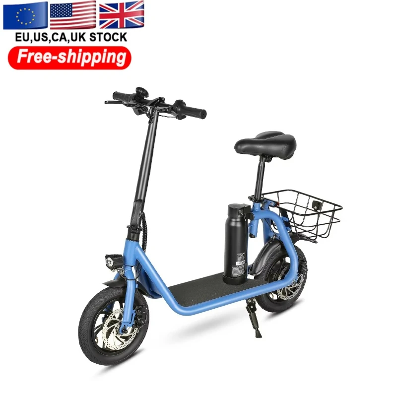 12 inch mini electric scooter with rear basket Popular in the European Union