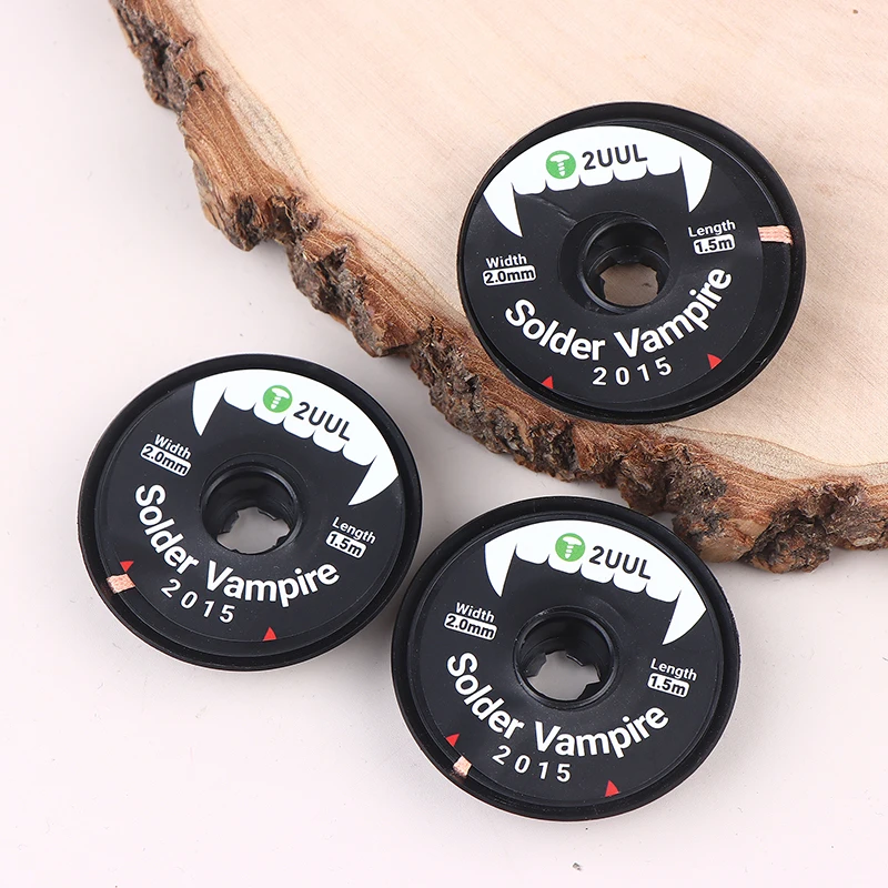 

2UUL DW16 2015 Ultra High Density Solder Vampire Desoldering Braid Wick Separate Pack For Motherboard PCB BGA Soldering Tools