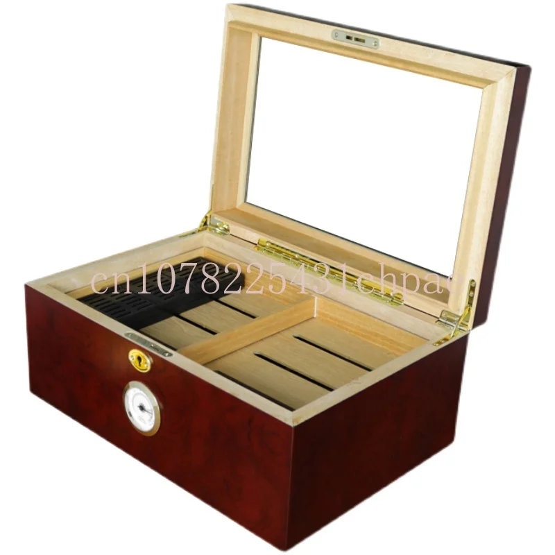 Cigar box juggling moisturizing box, large capacity, double layer cedar cedar cigar box, portable bag, cigar box, sealed cigar