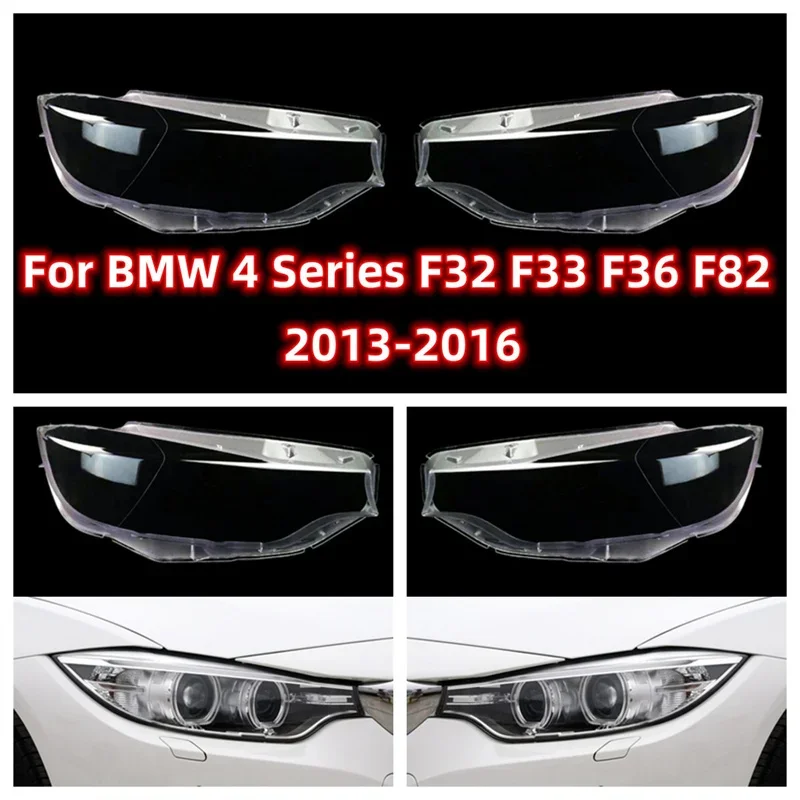 

Car Headlight Lens Cover Lampshade Case Glass Lampcover Caps Headlamp Shell For BMW M3 M4 4 Series F32 F33 F36 F82 2013~2016