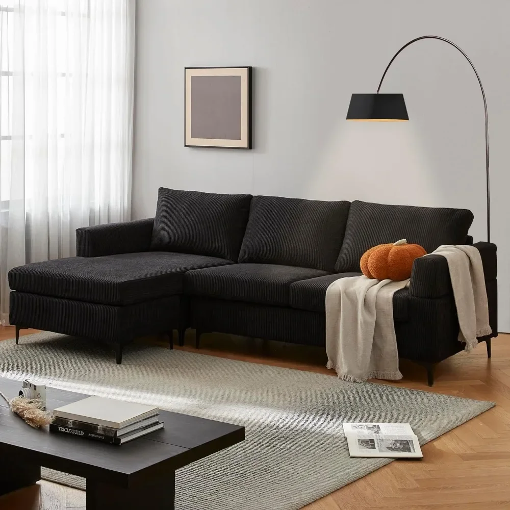 

#For Convertible Sectional Sofa,3-Seat L-Shaped Couch with Reversible Chaise,for Living Room,Apartment Sitting Area,96 Inches (B