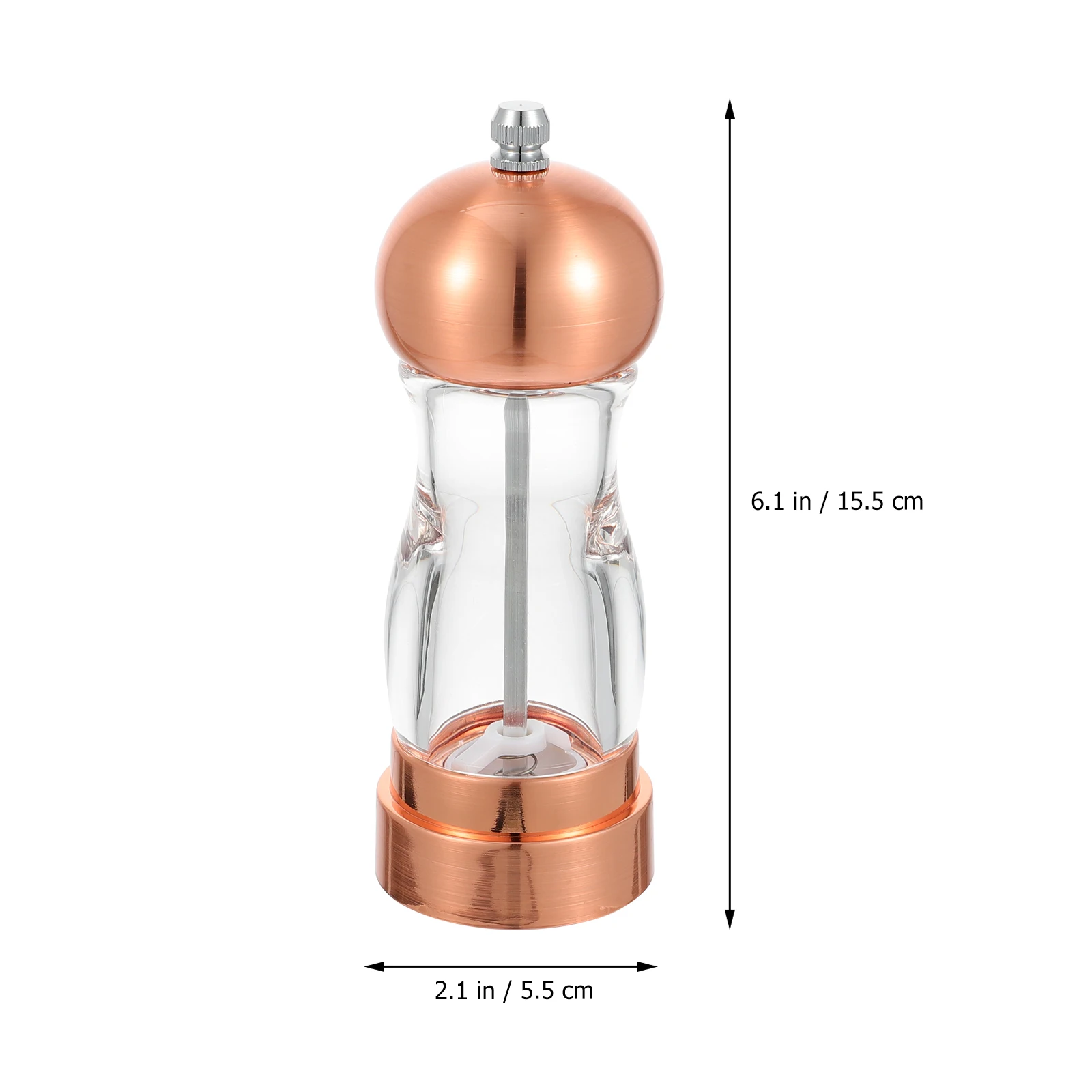 

1pc Pepper Grinder Mill Manual Adjustable Spice Grinder for Home Use Portable Golden Kitchen Tool with Ceramic Core